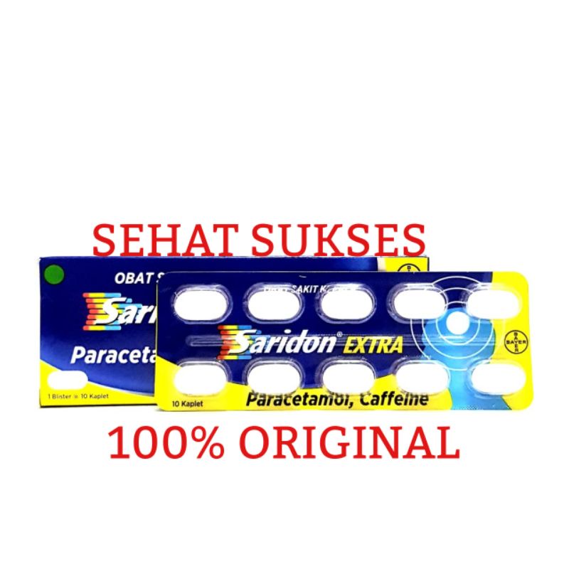 Saridon Extra 10 Kaplet - Obat Sakit Kepala, Sakit Gigi