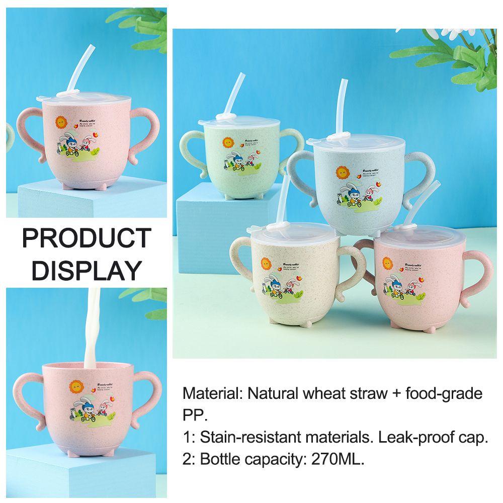 TOP Straw Cup Portable Leak Proof Baby Balita Botol Minum Anak