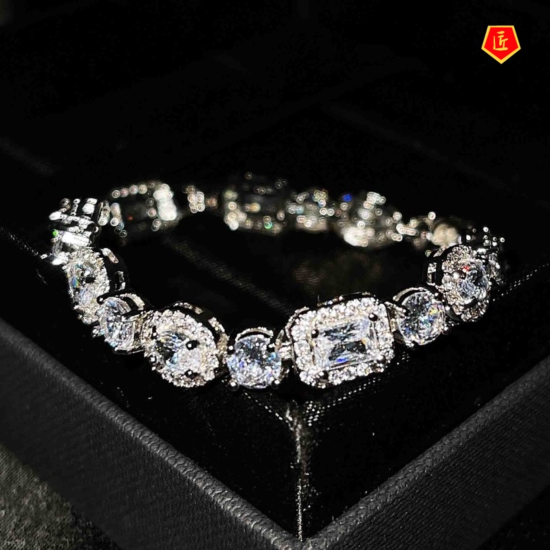 [Ready Stock]Niche Design S925 Silver Cold Style Diamond Bracelet