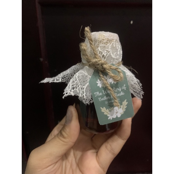 souvenir pernikahan unik madu kemasan botol