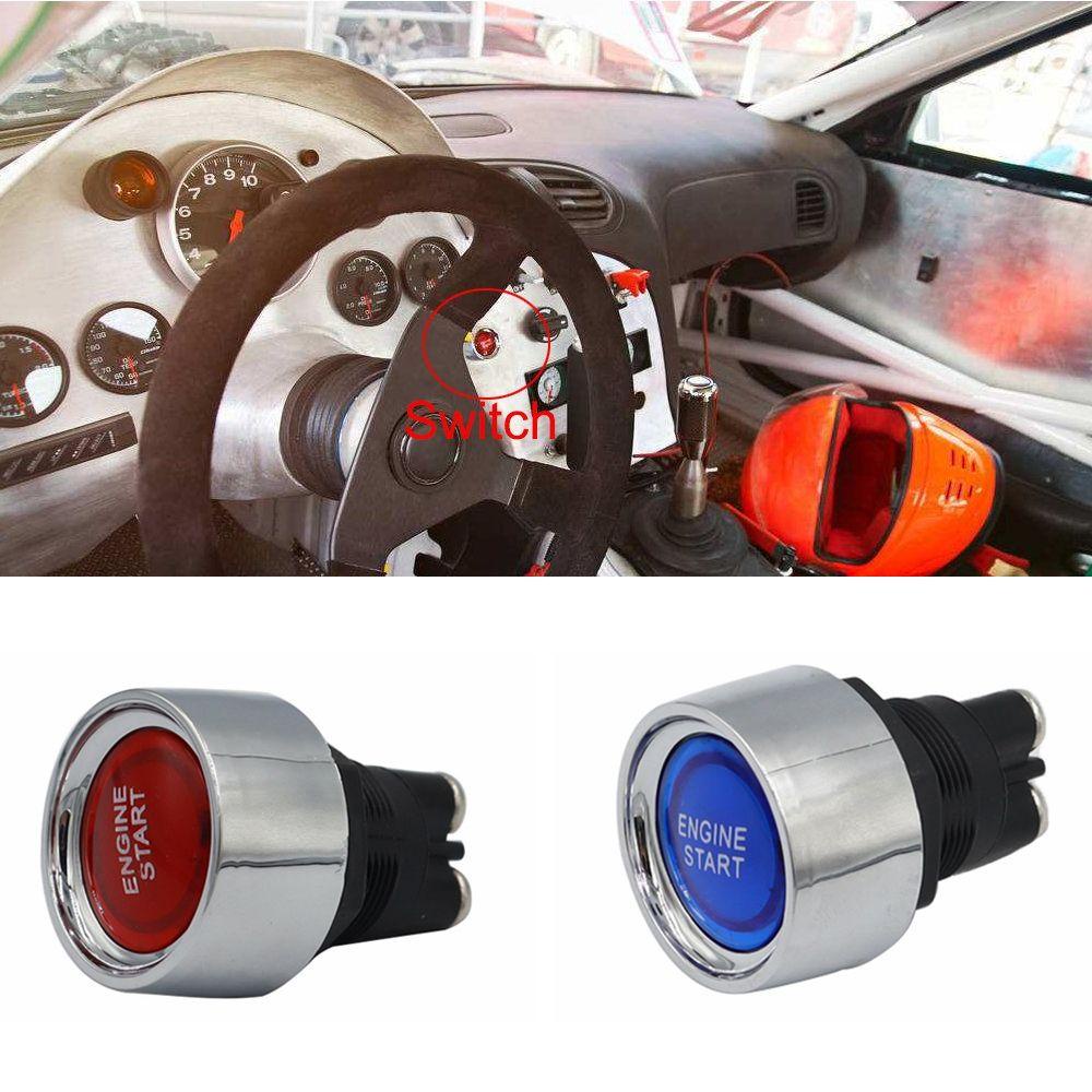 Populer Start Ignition Switch New Hot Racing SPST (ON) Off Momentary Jtron Tombol Tekan Stater Push