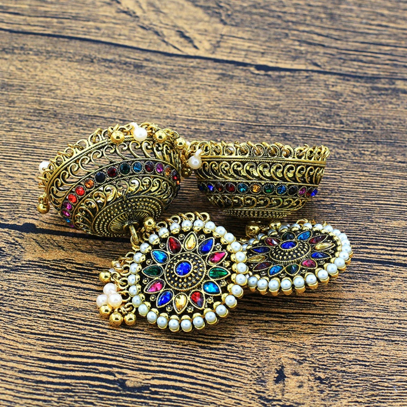 SIY  Bohemian Jhumki Earrings for Indian Women Wedding Party Wear Ethnic Jewelry