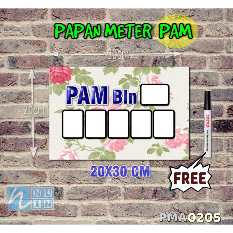 

Nuin Papan Meter Listrik PLN PAM motif Unik - Shabby 05