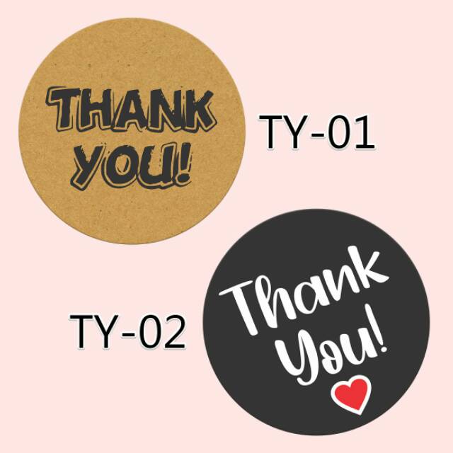 

110 Pcs Sticker Stiker Bulat Label Thank You Olshop Unik Murah Meriah cocok untuk makanan homemade