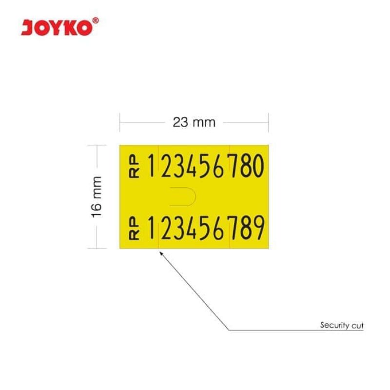 Label Harga Joyko 2Line Kuning LB-P2CY