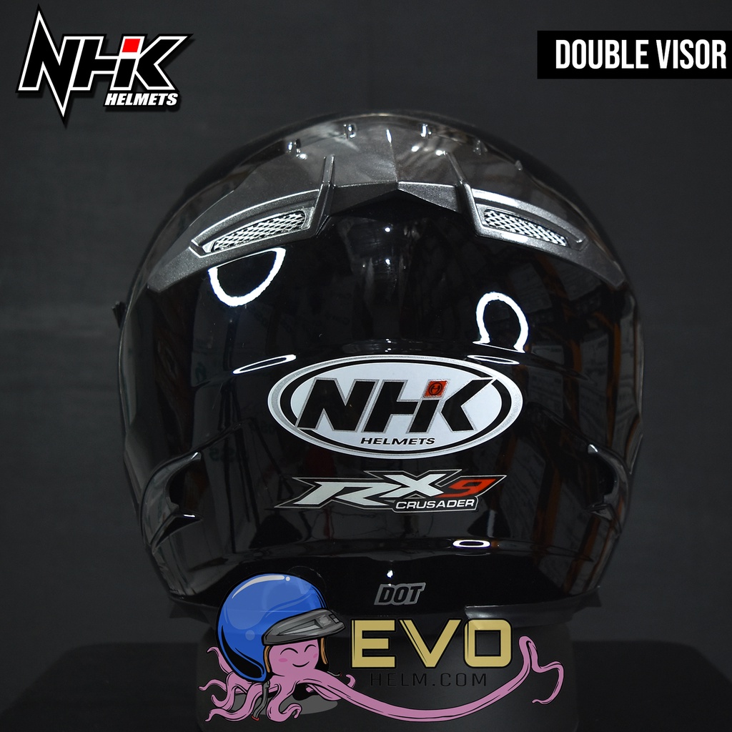 HELM NHK RX9 BLACK GLOSSY VISOR IRIDIUM