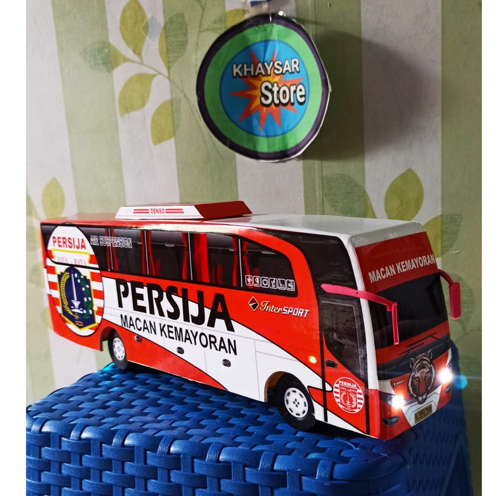 Miniatur bus bis shd persija plus lampu