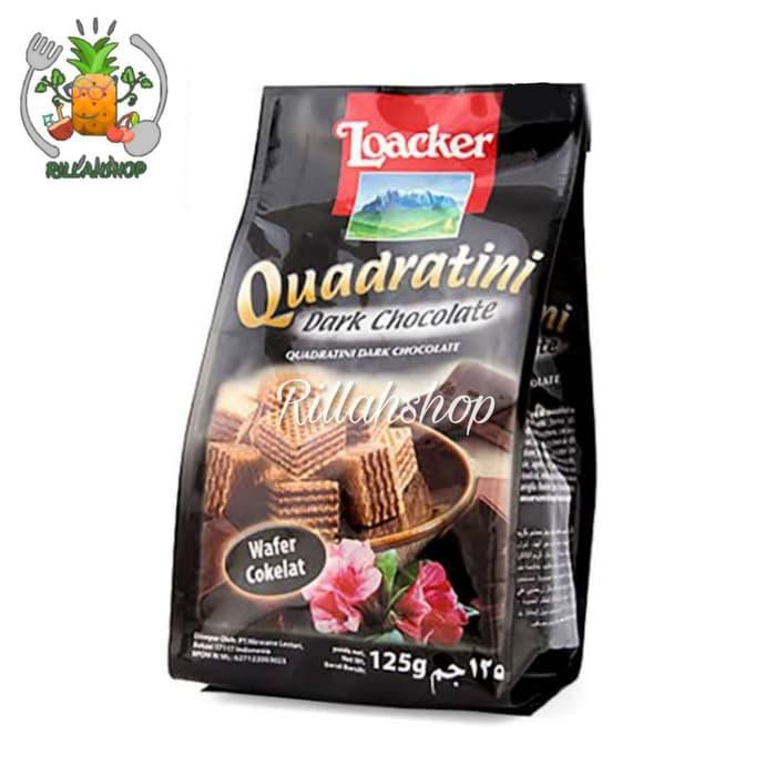 

LOACKER WAFER QUADRATINI DARK CHOCOLATE/COKLAT HITAM 125G