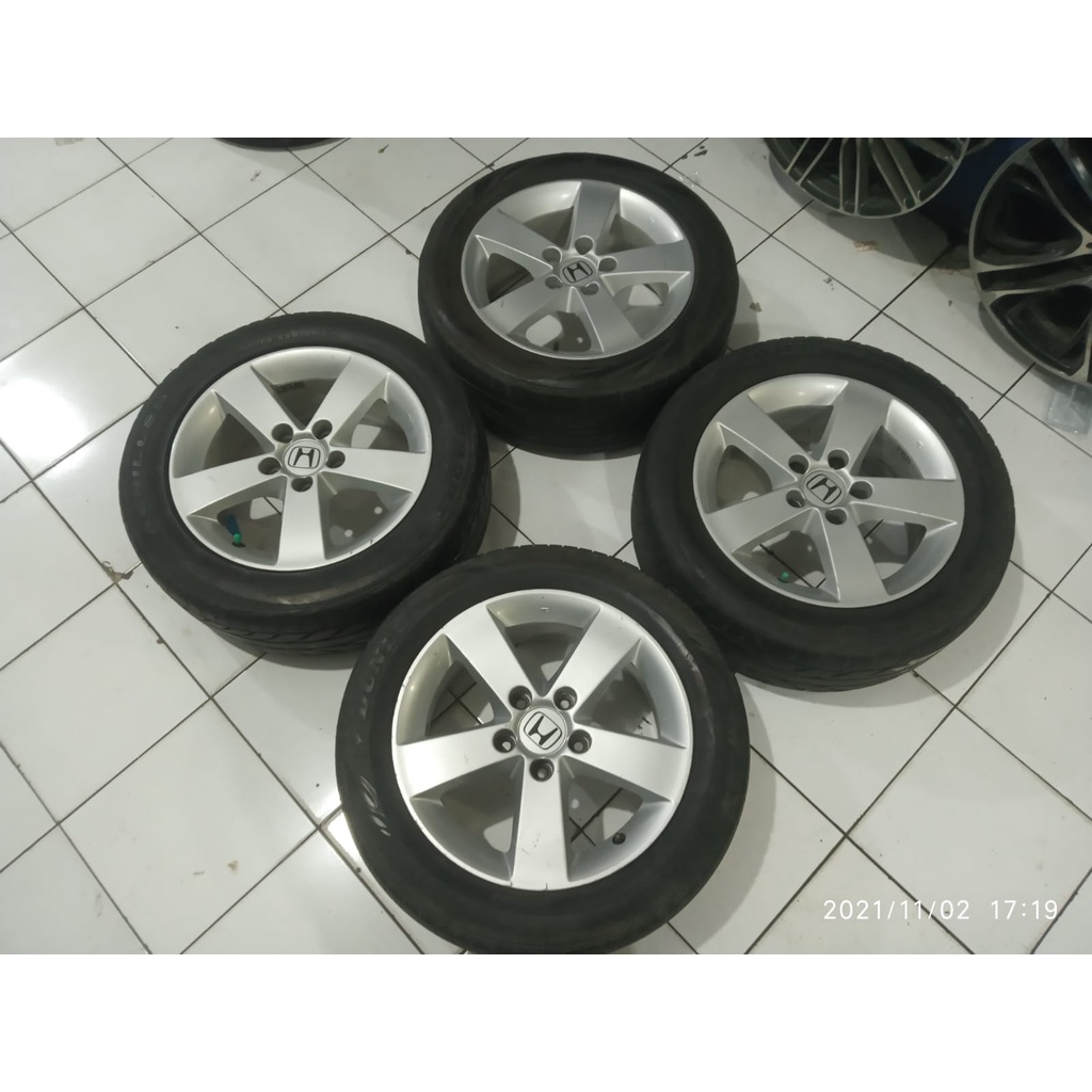 velg mobil bekas copotan honda civic ring 16 plus ban kondisi 70% lubang baut 5x114