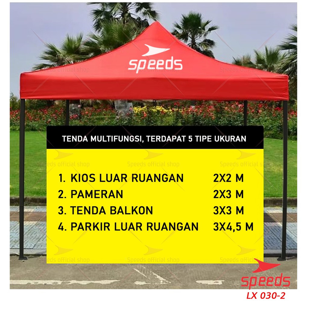 SPEEDS Tenda Lipat (3x3m 21kg) Tenda Bazar Pameran Tenda Jualan Otomatis 030-2A