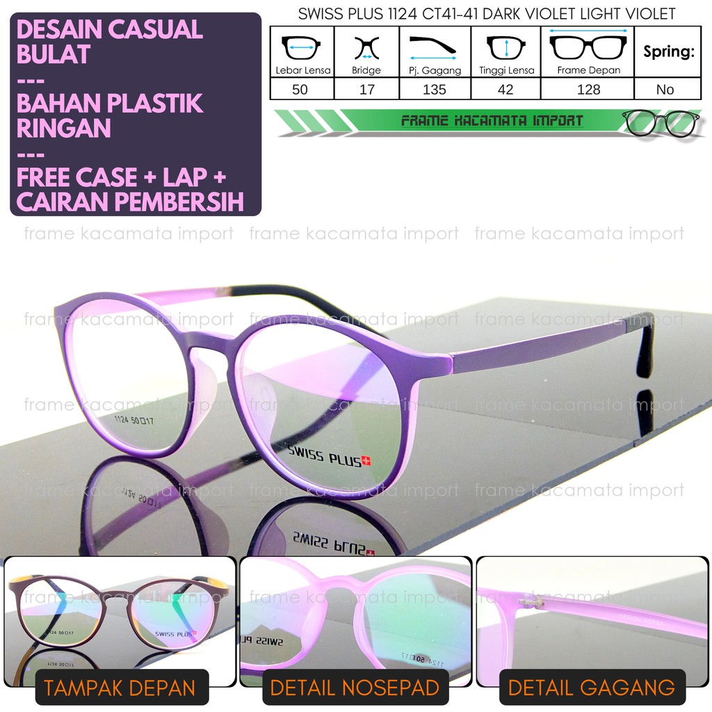 Kacamata Minus Frame Bulat Pria Wanita