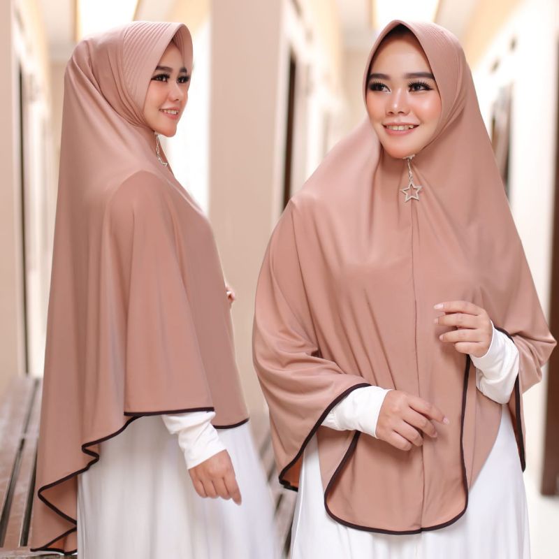 Jilbab Jumbo Pad Busa Tebal Bahan Kaos jersey Kode Ainun