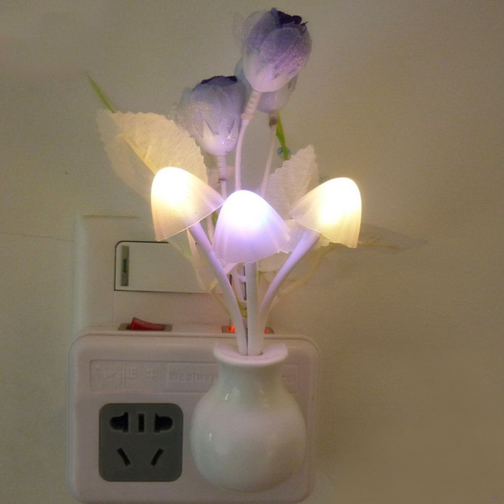 Creative Dream Wall Lamp Mushroom LED Night Light Inductive Plug in Electric Lamp