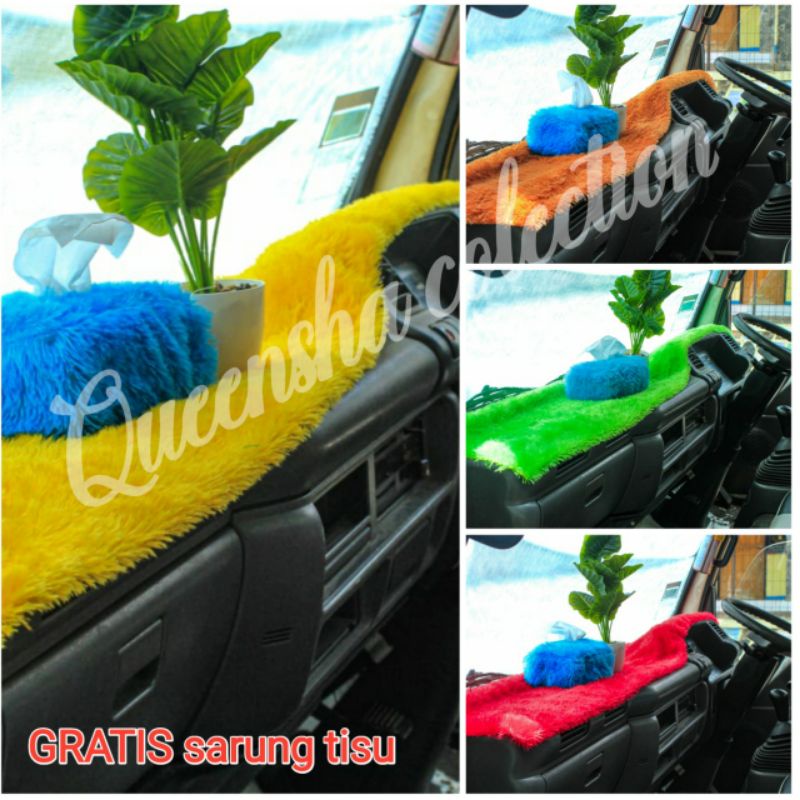 Alas Dashboard Mobil sarung tisu Aksesoris Mobil Ukuran 150x50cm / kain bulu rasfur lembut masuk sem