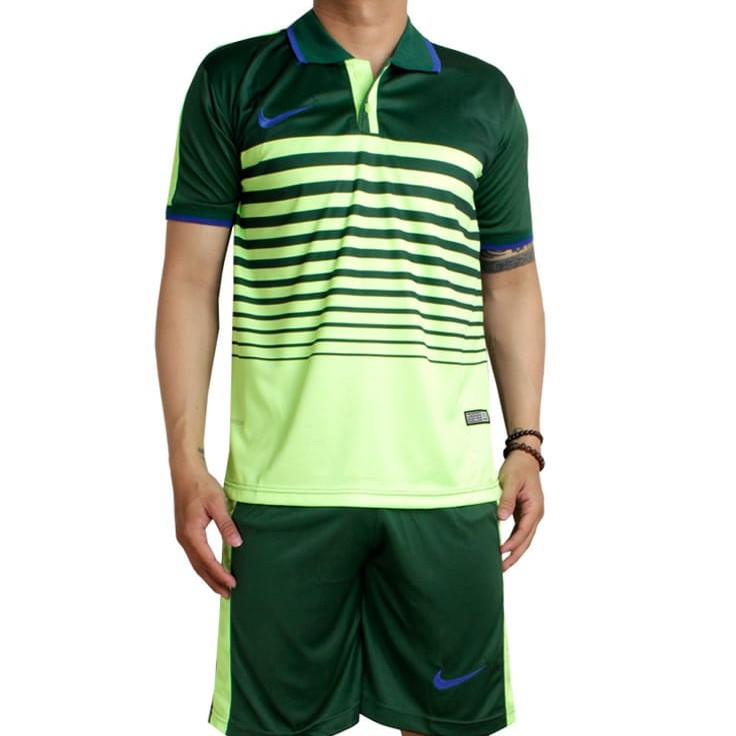 Import Baju Futsal Setelan Futsal Jersey Futsal Kerah Grade Original MU Polos Hijau Grosir Termurah