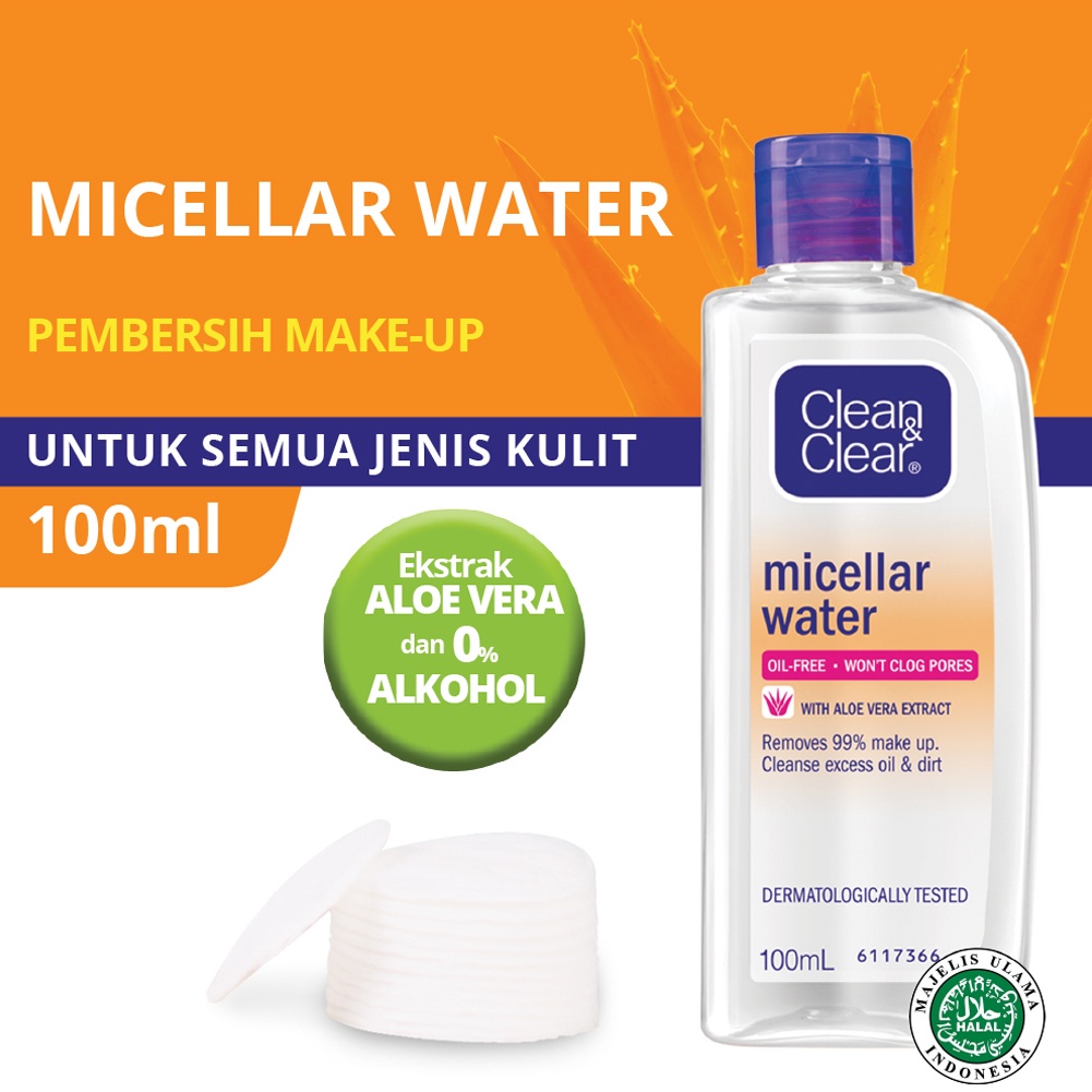 Clean &amp; Clear Micellar Water Pembersih Wajah Penghapus Make Up 100ml