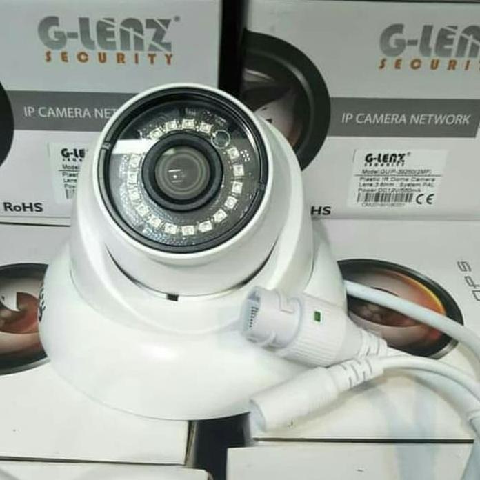 Paket Ip Camera Cctv Indoor G--Lenz Asli 2Mp Onvif + Poe Bodi Besi Hot R34A