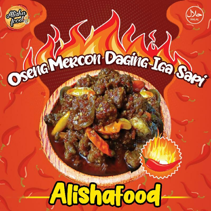 Jual Oseng Mercon Daging Iga Sapi Xtra Pedas Shopee Indonesia