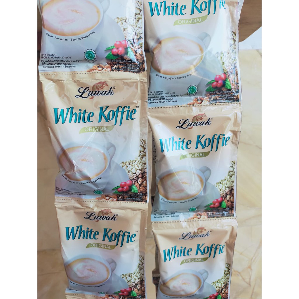 

Per RENCENG Luwak White Koffie Original 20 Gram Depok