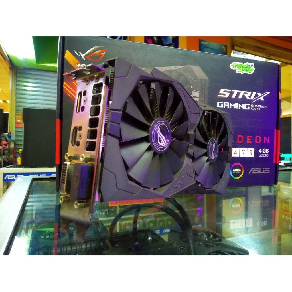 Vga RX 470 4g ddr5 256 bit asus strix bekas