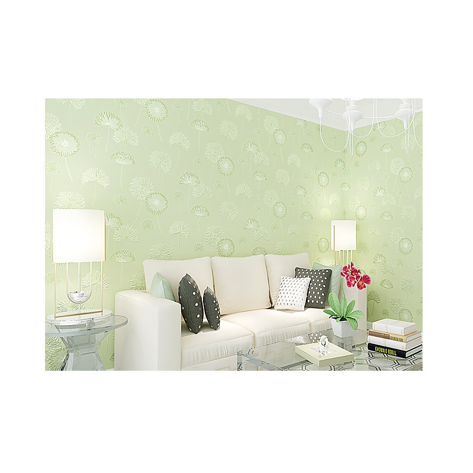 AKN88 - Wallpaper 3D Non Woven Motif Bunga Dandelion 53cmx10m