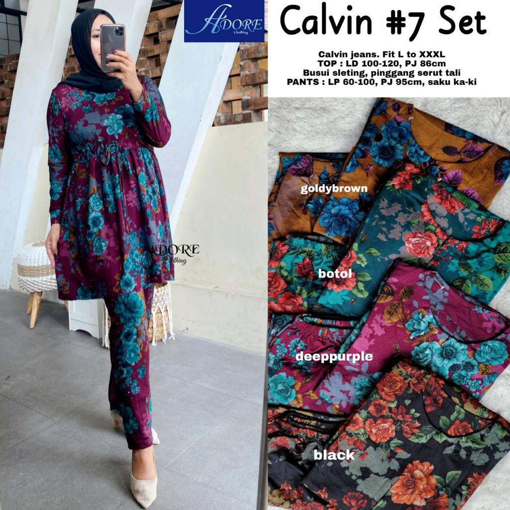 CALVIN #7 SET LD 120 SETELAN BUSUI CALVIN JEANS JUMBO CASUAL PREMIUM ddd