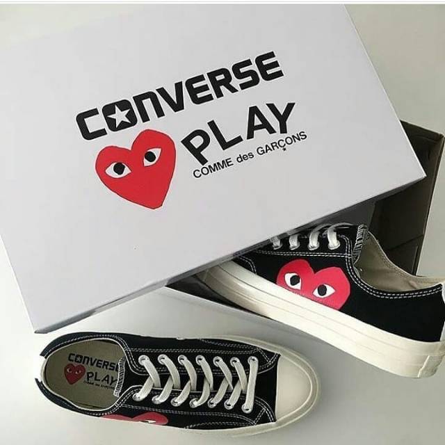 Sepatu Converse Chuck Taylor Play 70S Sneakers Casual Black White Hitam Putih Sneakers Kerja Kuliah