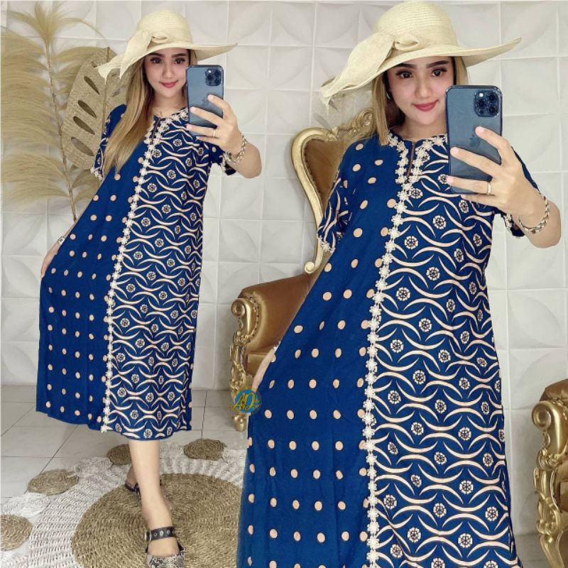 Daster Renda Arabian Lengan Pendek Daster Arab Kombinasi Daster Arab Terbaru Motif Lurik Bahan Rayon Tebal Original Busui Resleting Depan