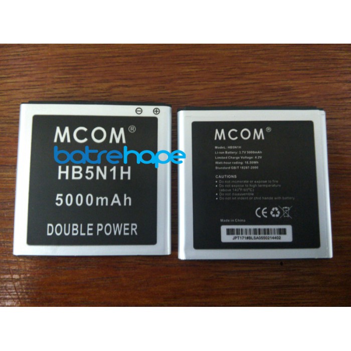 Battery Batre Baterai Mcom Huawei Y320 U30 HB5N1H Y330 U11 Y325 U885 G305T U8818 G3020