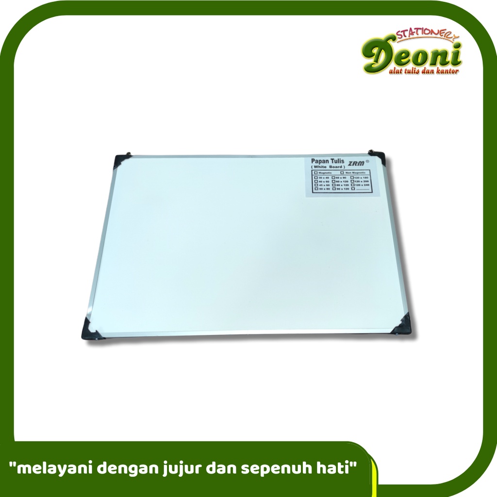 

ZRM White Board Papan Tulis Putih 40 X 60 cm