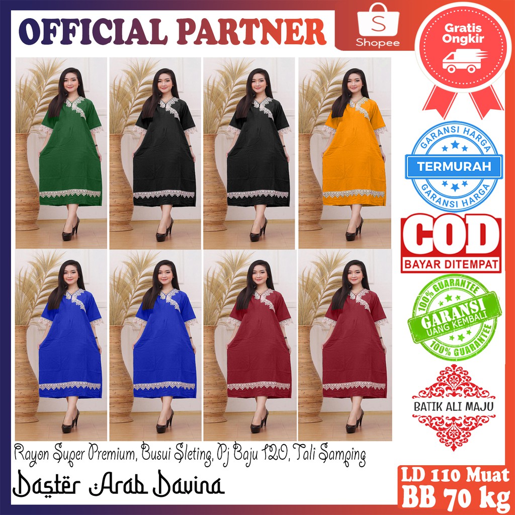 GROSIR DASTER ARAB RENDA Rayon Batik Pekalongan Ibu Wanita Busui Jumbo Murah Kekinian Terbaru 2021