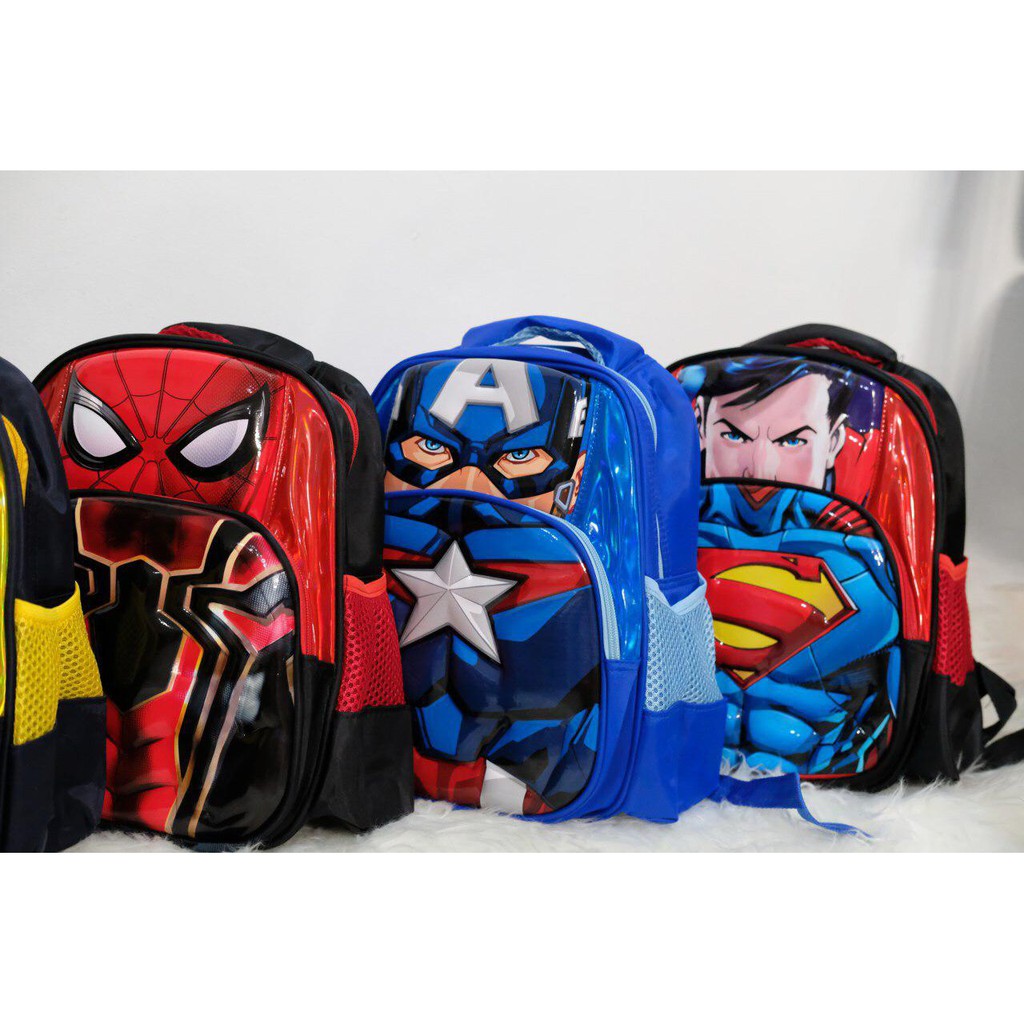 TAS sekolah anak 3D import TK super hero