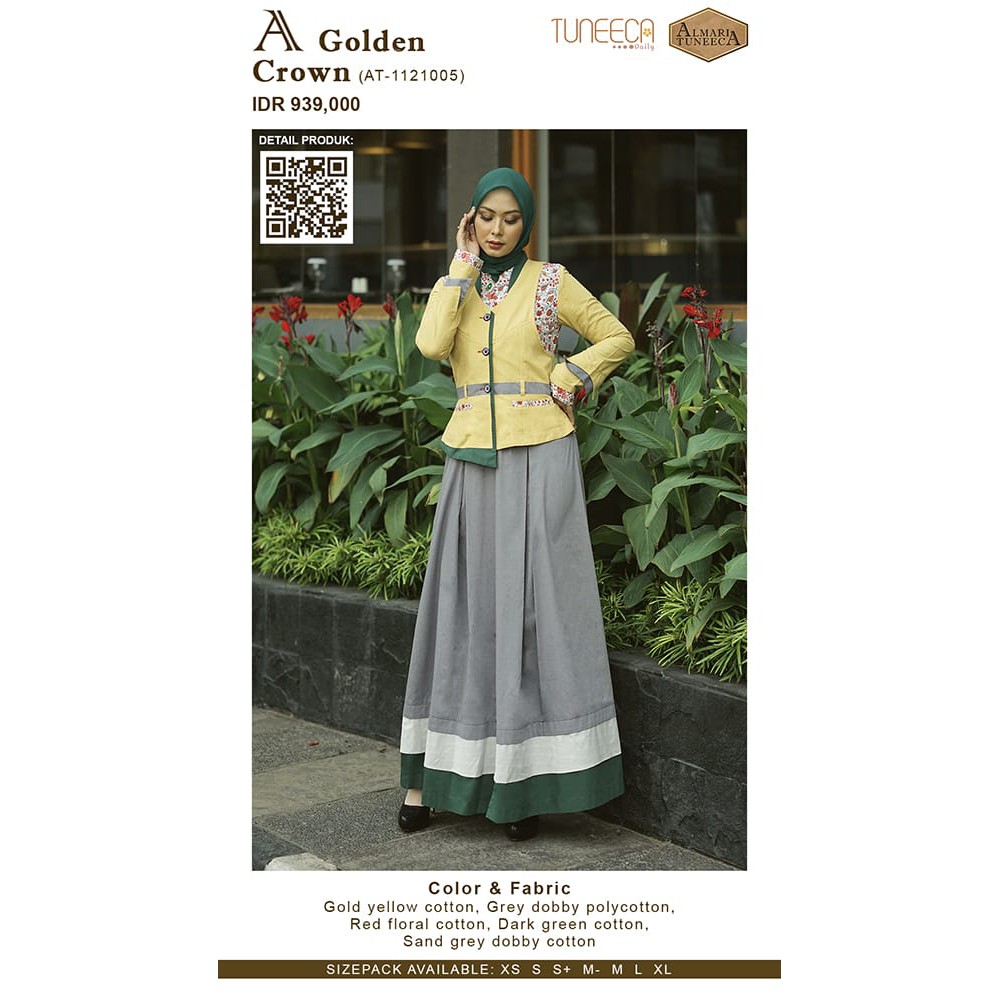 GAMIS TUNEECA ALMARI AT-1121005 ORIGINAL BY TUNEECA | TRENDY | ELEGANT | KATUN