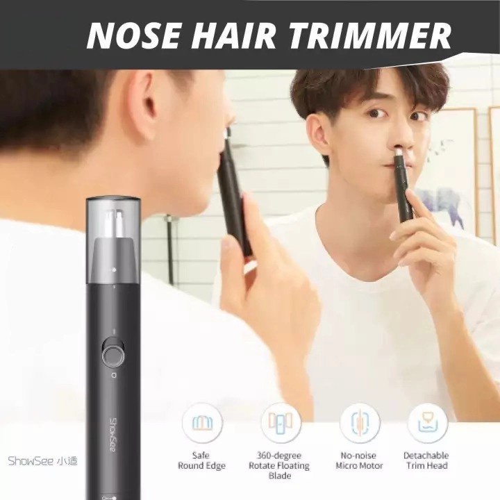 Showsee C1 Portable Mini Electric Nose Hair Trimmer Alat Cukur Bulu