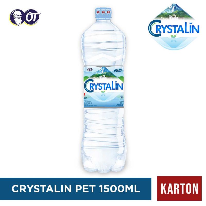 

Crystalin 1500 ML Isi 12 Botol per Dus Air Mineral Crystalline Bandung Murah Promo Air Minum Botol Besar 1500ml