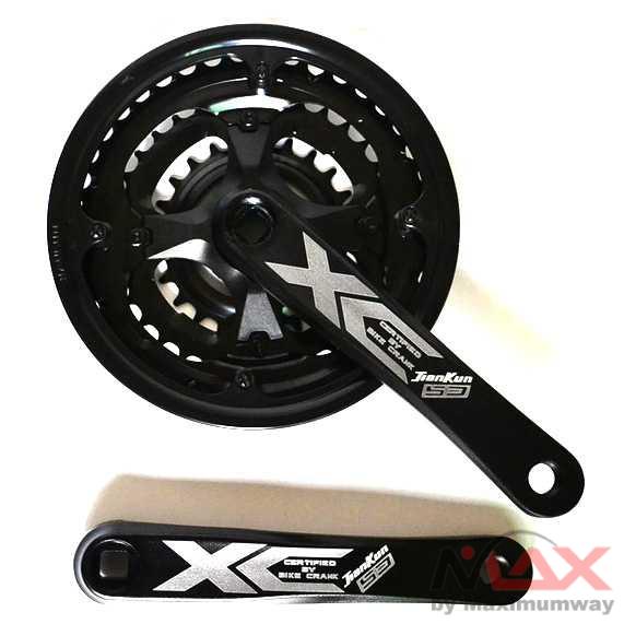 XINMA MX Gigi Crank Sprocket Sepeda 24T 34T 42T 7/8 Speed - JM311P Warna Hitam