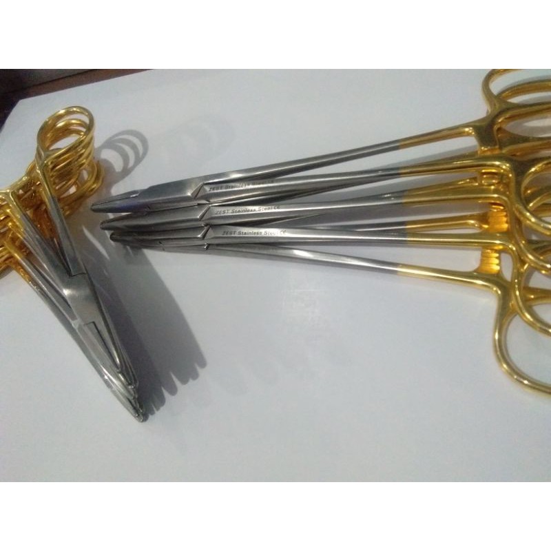 dental needle holder gold