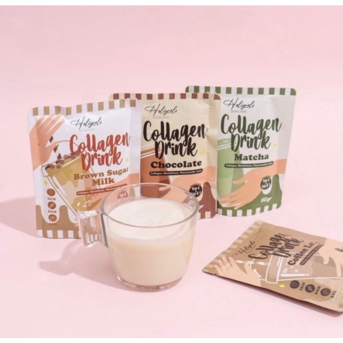 HOLIGRELS collagen drink 60 gr / minuman collagen holigrels / collagen matcha / collagen brown sugar / collagen chocolate / collagen coffee