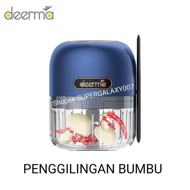 Original Deerma JS200 Wireless Portable Food Grinder Penggilingan Bumbu Alat Giling Bumbu Garlic