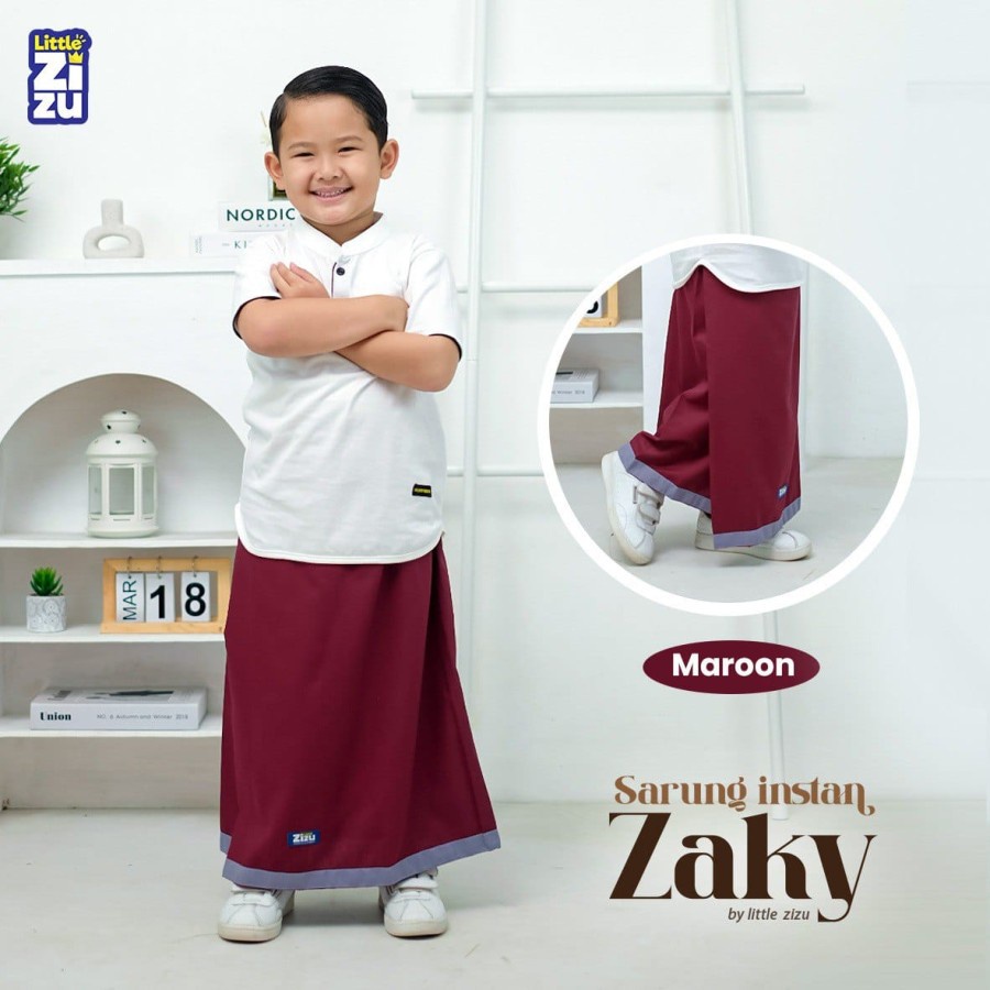 Sarung Anak Instan Zaky kualitas premium Original Little Zizu Bukan Sarung Celana