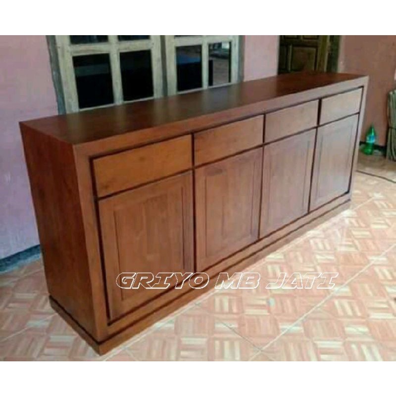 bufet tv minimalis kayu jati jepara/lemari hias tv ruang tamu
