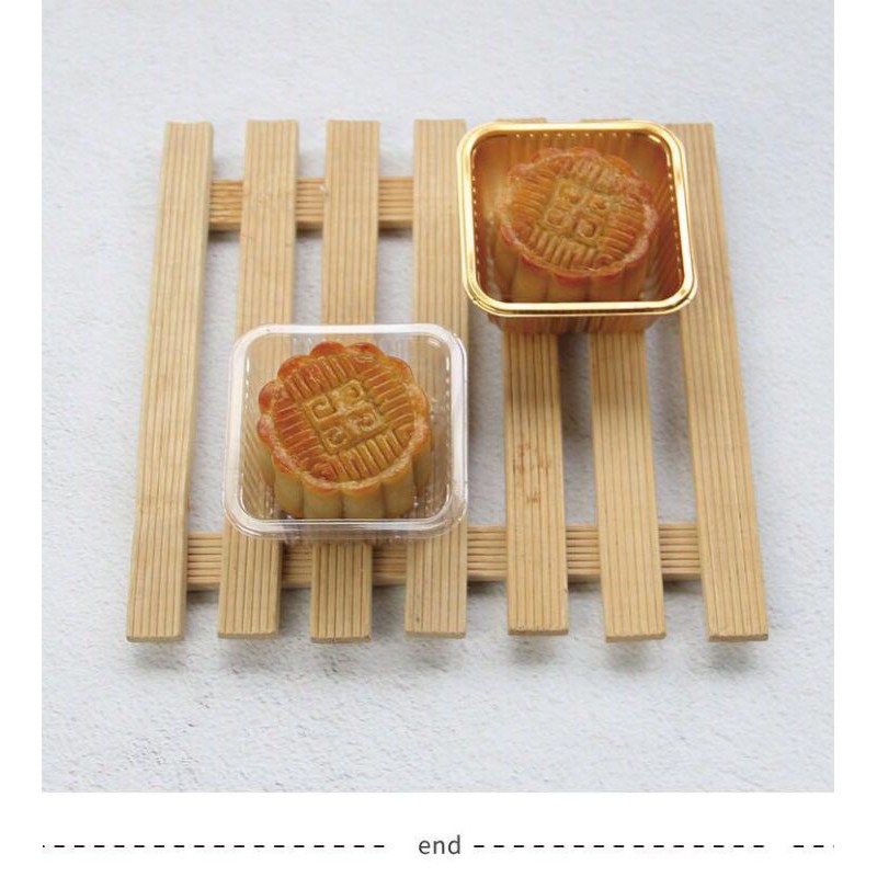 tray mooncake gold 100pc kotak plastik mika kue bulan puding cookies nastar kue kering moon cake