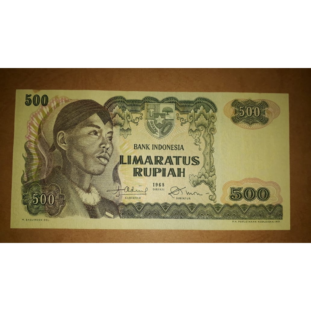 Uang kuno seri Soedirman 500 Rupiah tahun 1968 UNC dan ORIGINAL