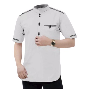 BAJU KOKO BARHI TOJIRO TOYOBO Premium Quality Kancing dan Saku Aktif - -PUTIH, L