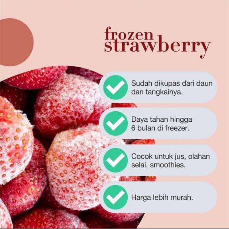 

strawberry frozen kemasan 1kg