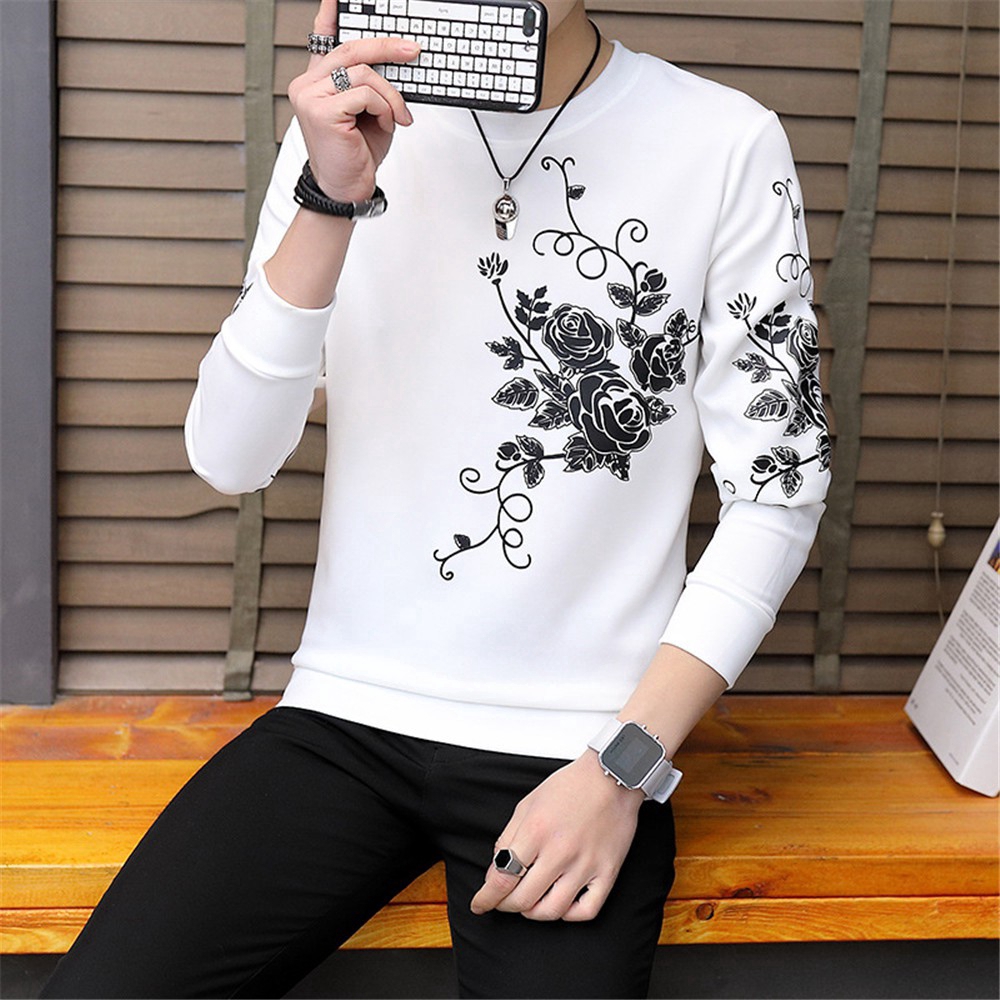 Kaos Lengan Panjang Round Neck Motif Bunga Shopee Indonesia Kaos Lengan Panjang Round Neck Motif Bunga Shopee Indonesia