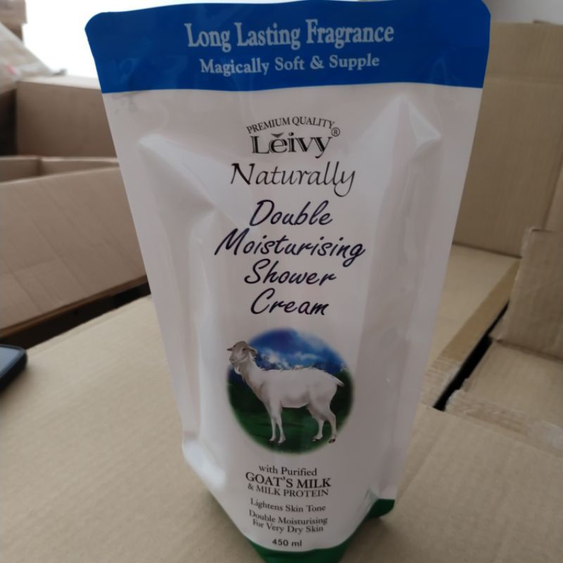 Leivy Shower Cream Goat's Milk ~ Sabun Cair Leivy