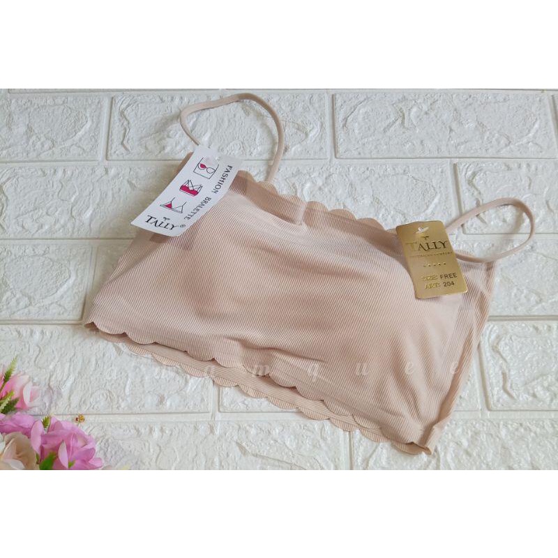 TALLY BRA BH BRALETTE 204 | TANPA KAWAT | BUSA TIPIS | FREE SIZE (FIT 34-38) | CUP B - BUSA BISA DICOPOT PASANG - BAHAN LEMBUT TANPA JAHITAN - BAGUS BUAT SEHARI HARI - BAHAN NYAMAN - BH BRALETT - BH SPORT BUSA SEDANG