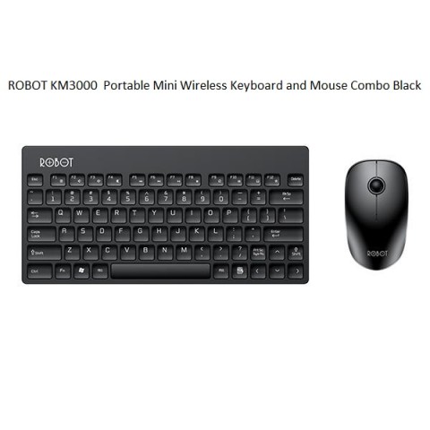 Robot KM3000 Portable Mini Wireless Keyboard &amp; Mouse Combo