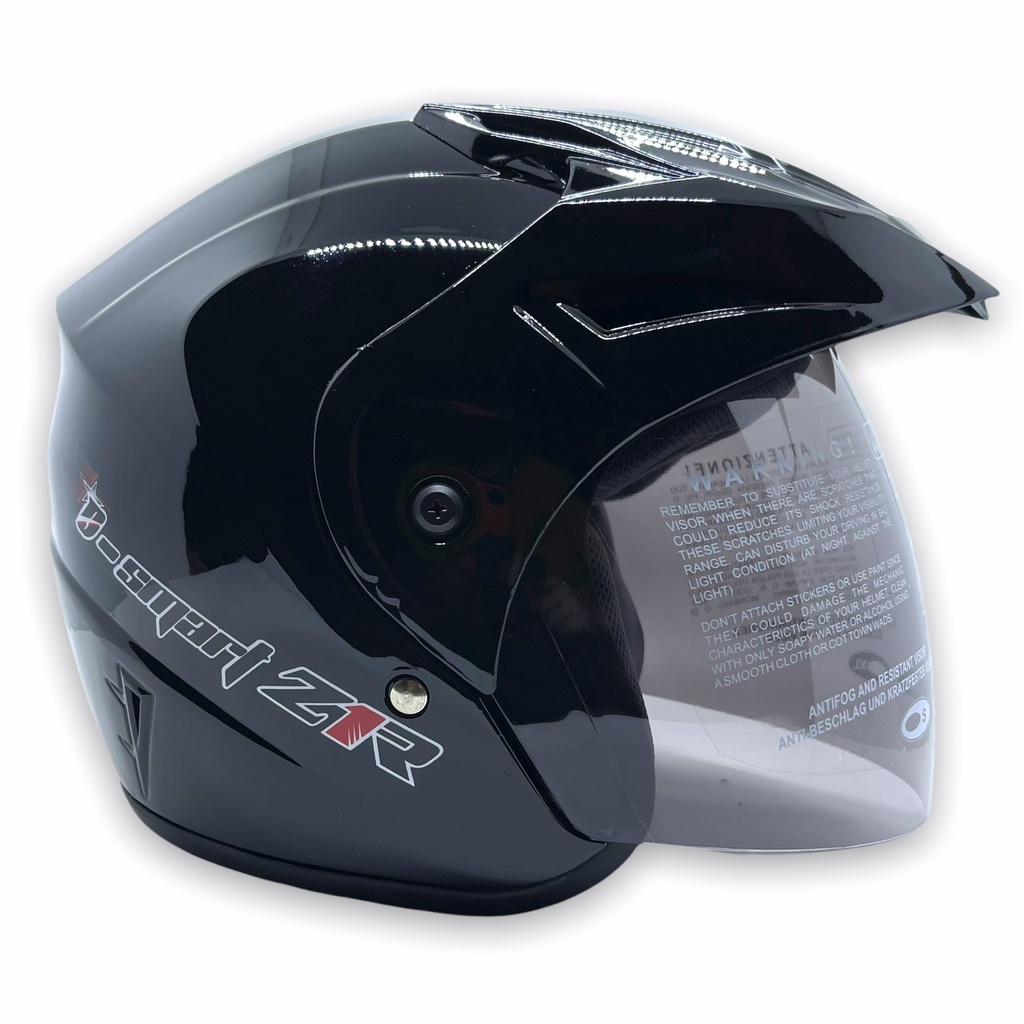 Helm WTO Z1R Pet - D-Smart Polos - Hitam - Half Face ALL SIZE